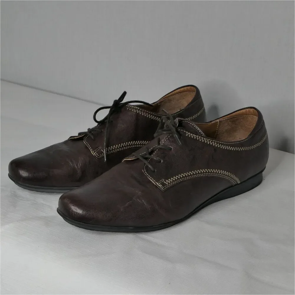 Taos Womens Oxfords Lace Comfort Shoes Flats Leather Chocolate Ideal 10 ? 41